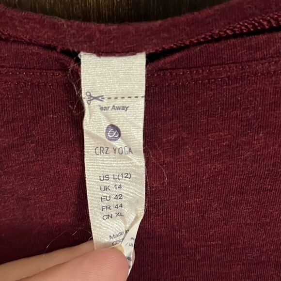 CRZ YOGA Pima Cotton Oversized Long Sleeve Workout Top Large - Picture 3 of 5